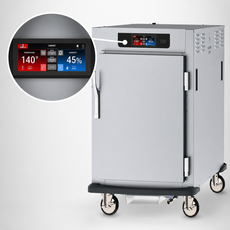 Product image #3 for Metro C5 9 Series Half-Height Pass-Thru Controlled Humidity Heated Holding and Proofing Cabinet with Solid Doors and Lip Load Slides, 120V