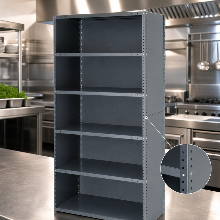 Product image #3 for IRONMAN 5-Shelf Closed Steel Shelving Unit, 12 x 36 x 39 Inches