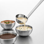 Thumbnail image #3 for Admiral Craft NL-3 3 oz Stainless Steel Two-Piece Ladle with 7" Handle, Mirror Finish
