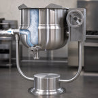 Thumbnail image #3 for Crown DPT-20 20 Gallon Direct Steam 2/3 Jacket Tilting Kettle with Pedestal Base