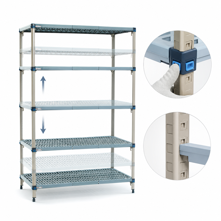 Product image #3 for MetroMax Q 36"W x 24"D x 74"H 5-Shelf Stationary Starter Shelving Unit