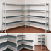 Thumbnail image #3 for Fermostock 5-Tier Corner Expansion Polymer Shelving Add-On Unit, 83