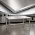 Thumbnail image #3 for Eagle Deluxe Series 16 Gauge Stainless Steel Flat-Top Work Table with Open Tubular Base, 144 x 36 Inches