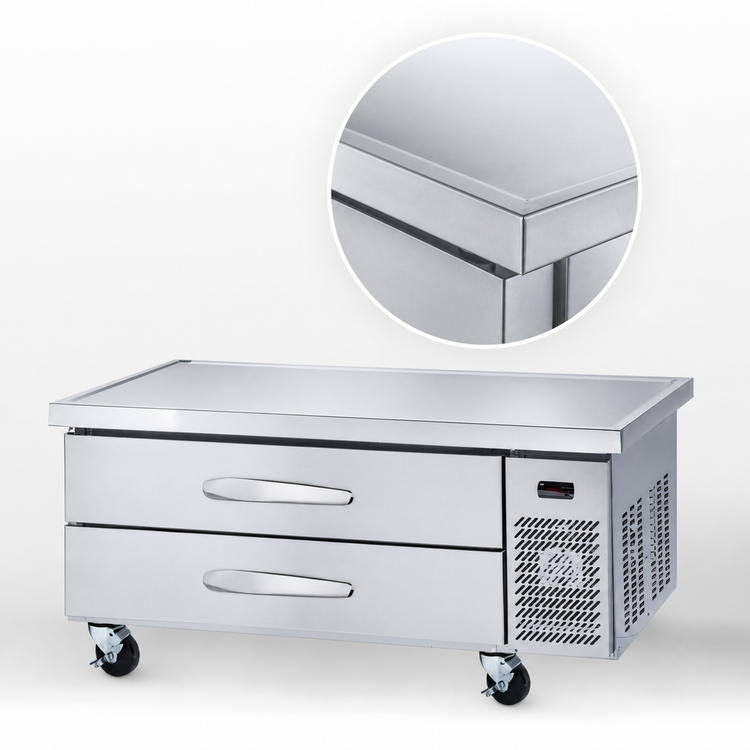 Product image #3 for Kool-It Signature 60-Inch 2-Drawer Refrigerated Chef Base with Stainless Steel Top and Marine Edge