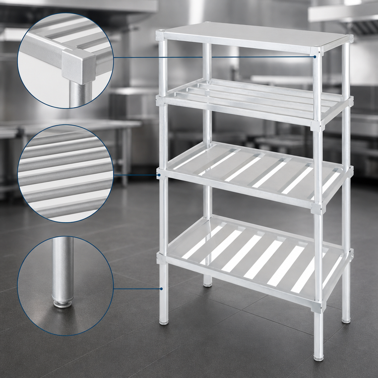 Product image #3 for Channel 48 x 20 Inch Tubular Adjustable Aluminum Shelf