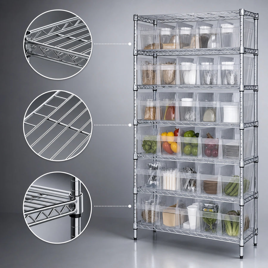 Eight Wire Shelves