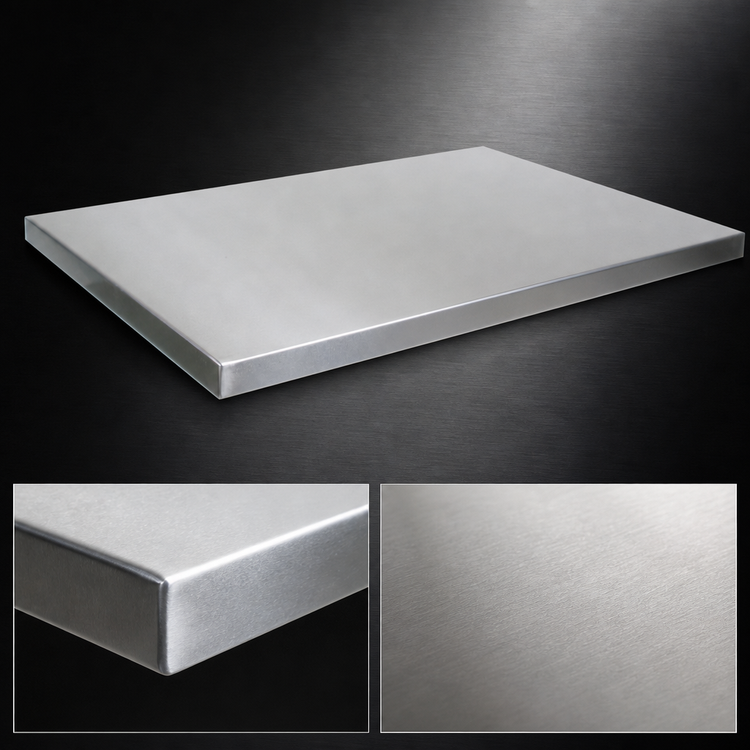 Product image #4 for John Boos Stainless Steel Flat Countertop with Underlayment, 96 x 25 x 1-1/2 Inches