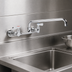Thumbnail image #3 for Steel Works Stainless Commercial Wall-Mount Faucet with 8-Inch Centers and 8-Inch Swing Spout
