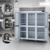 Thumbnail image #3 for Turbo Air PRO Series 3-Section Reach-In Heated Holding Cabinet with 6 Self-Closing Solid Half Doors, 73.9 Cu. Ft., Stainless Steel