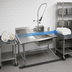 Thumbnail image #3 for BK Resources 36 Inch Left-to-Right Straight Soiled Dish Table with Pre-Rinse Sink and 10 Inch Backsplash