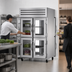 Thumbnail image #3 for True Spec Series 2-Section Pass-Thru Reach-In Refrigerator with 4 Front Glass Half Doors and 2 Rear Glass Doors