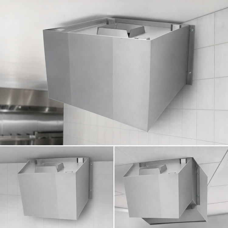 Product image #3 for Advance Tabco Stainless Steel Condensate Hood, 36 x 36 x 20.5 Inches, Wall/Ceiling Mount, No Fan
