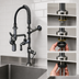 Thumbnail image #3 for T&S MPY-2DCN-08-CR EasyInstall Single-Hole Deck-Mount Pre-Rinse Unit — 8 Inch Swing Nozzle, 24 Inch Spring Hose, 0.65 GPM