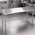 Thumbnail image #3 for Eagle Deluxe Series 120-Inch x 36-Inch Flat Top Stainless Steel Work Table with Galvanized Tubular Base
