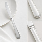 Thumbnail image #4 for Winco Victoria 0035-08 Pattern Dinner Knife, 9-1/4-Inch, Extra Heavyweight 18/8 Stainless Steel, Mirror Finish Case of 15