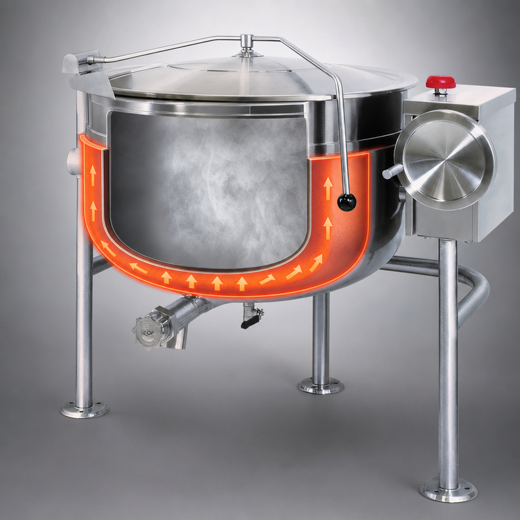 Product image #3 for Cleveland Range Short Series 80-Gallon Direct Steam Tilting Steam Jacketed Kettle