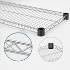Thumbnail image #3 for Eagle Group QuadTruss QA1472S Commercial Wire Shelf, 72 x 14 Inches, Stainless Steel, 600 lb Capacity Case of 2