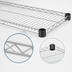 Thumbnail image #3 for Eagle Quad-Adjust Commercial Wire Shelf with QuadTruss Design, 72 x 14 Inches, Stainless Steel