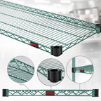 Thumbnail image #3 for Eagle Group EagleGard QA2448E Quad-Adjust Wire Shelf, 48 x 24 in, 800 lb, Blue-Green Hybrid Epoxy, Antimicrobial Case of 4