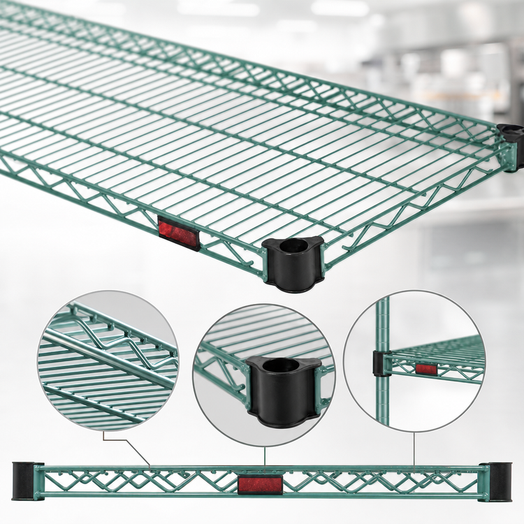 Product image #3 for EagleGard Quad-Adjust 48 x 24-Inch Wire Shelf, 800 lb Capacity, Hybrid Epoxy Finish