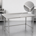 Thumbnail image #3 for John Boos Stallion 84-Inch x 24-Inch Stainless Steel Work Table with Rear Backsplash and Safety Edge