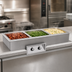 Thumbnail image #3 for Randell Custom & Serving 9560-3N-DM Narrow 3-Pan Electric Drop-In Hot Food Well with Drains and Manifold