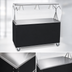 Thumbnail image #3 for Vollrath 2-Series Affordable Portable 46-Inch Cafeteria Utility Station with Breath Guard, Solid Stainless Steel Top, and Black Vinyl-Clad Base
