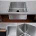 Thumbnail image #3 for John Boos Weld-In Undermount 1-Compartment Sink with Stainless Steel Bowl, 20 x 20 x 14 Inches