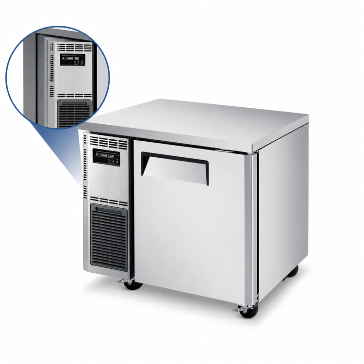 Product image #3 for Turbo Air J Series 35-3/8-Inch One-Section Self-Contained Side-Mount Undercounter Freezer, 5.66 Cu. Ft.