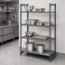 Thumbnail image #3 for Cambro Camshelving Basics Plus 4-Shelf Stationary Starter Unit, 18 x 48 x 84 Inches, Vented and Solid, Brushed Graphite