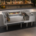 Thumbnail image #3 for Krowne Royal Series 72-Inch Stainless Steel Underbar Workstation with Ice Bin, Dump Sink, and Speedrail