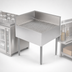 Thumbnail image #3 for Krowne Royal Series Freestanding Left-End Return Underbar Corner Drainboard, 30 x 24 Inches