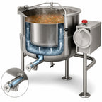 Thumbnail image #3 for Cleveland Range KDL40T 40-Gallon Direct Steam Tilting Kettle with 2/3 Steam Jacket and 316 Stainless Steel Interior