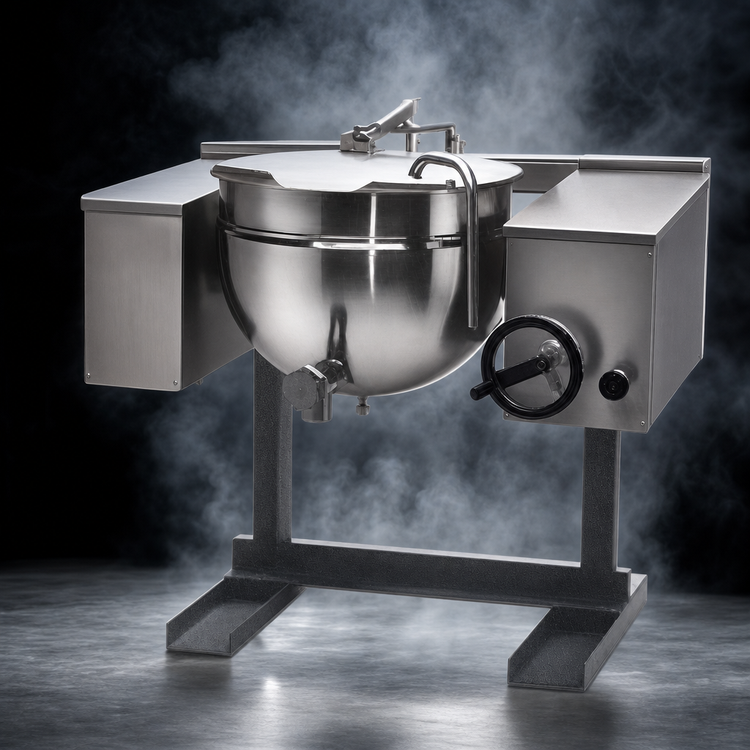 Product image #3 for Legion TWWC-30 30-Gallon Direct Steam Tilting Wall-Mount Kettle, 2/3 Jacket
