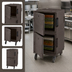 Thumbnail image #4 for Cambro Ultra Camcart Double-Compartment Front-Loading Insulated Food Pan Cart, 16 Full-Size Pan Capacity, Granite Sand