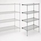 Thumbnail image #3 for Metro Super Erecta AA416C Super Adjustable 4-Shelf Add-On Wire Shelving Unit, 24"W x 21"D x 63"H, Chrome Plated