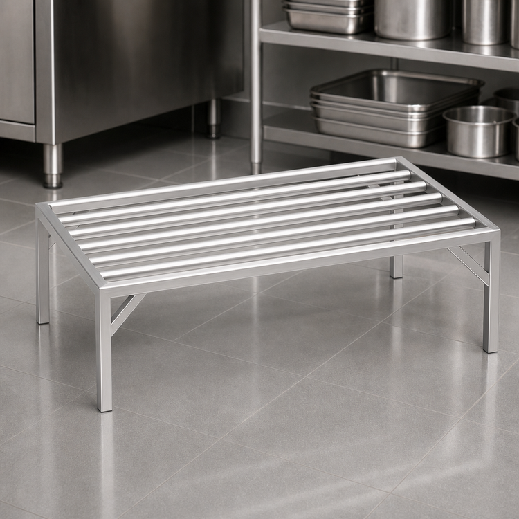 Product image #3 for Tubular Stainless Steel Dunnage Rack, 42 x 20 x 12 Inches, 4,000 lb. Capacity