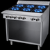 Thumbnail image #3 for Garland Cuisine Series Heavy Duty 36-Inch Natural Gas Step-Up Range with 6 Open Burners and Storage Base