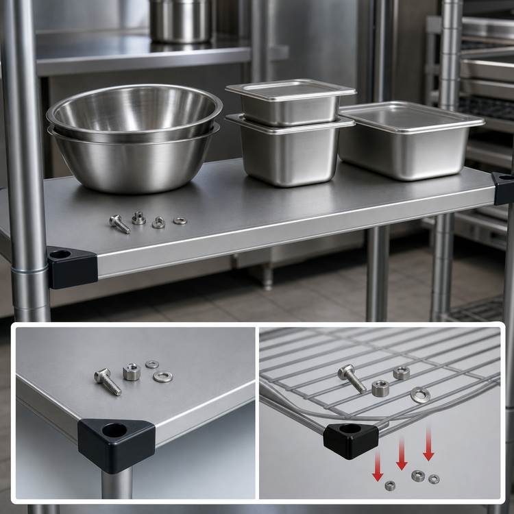 Product image #3 for Quantum 36 Inch W x 18 Inch D 304 Stainless Steel Solid Shelf