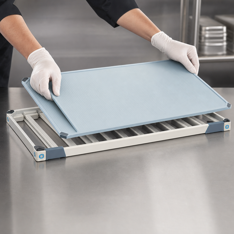 Product image #3 for MetroMax i Blue Solid Polymer Shelf, 36"W x 18"D, Microban