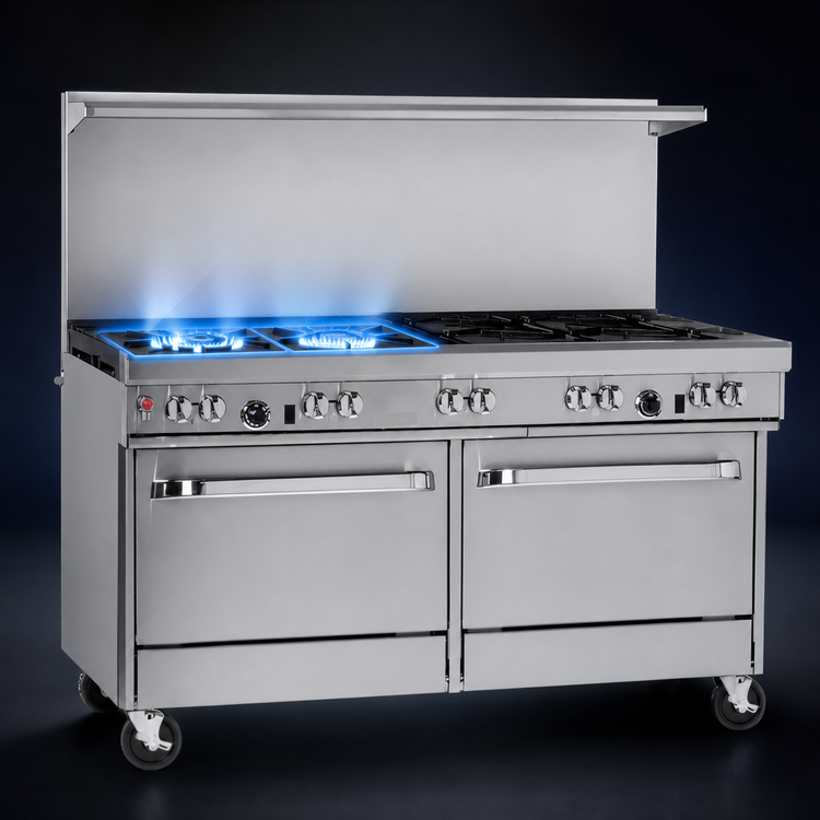 Product image #3 for Southbend Ultimate 60-Inch Gas Restaurant Range with 2 Open Burners, 48-Inch Griddle, Standard Oven and Convection Oven