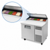 Thumbnail image #3 for True TPP-AT-44-HC 44-3/4-Inch Pizza Prep Table with 1 Door, 6-Pan Top, and 19-1/2-Inch Cutting Board