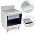 Thumbnail image #3 for Eagle Group 1800 Series Underbar Glass Rack Storage Unit with Recessed Workboard Top, 24 Inch W x 20 Inch D, 304 Stainless Steel