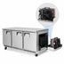 Thumbnail image #3 for Everest Refrigeration ETBR3 Three-Section Back-Mount Undercounter Worktop Refrigerator, 22 Cu. Ft., Solid Doors