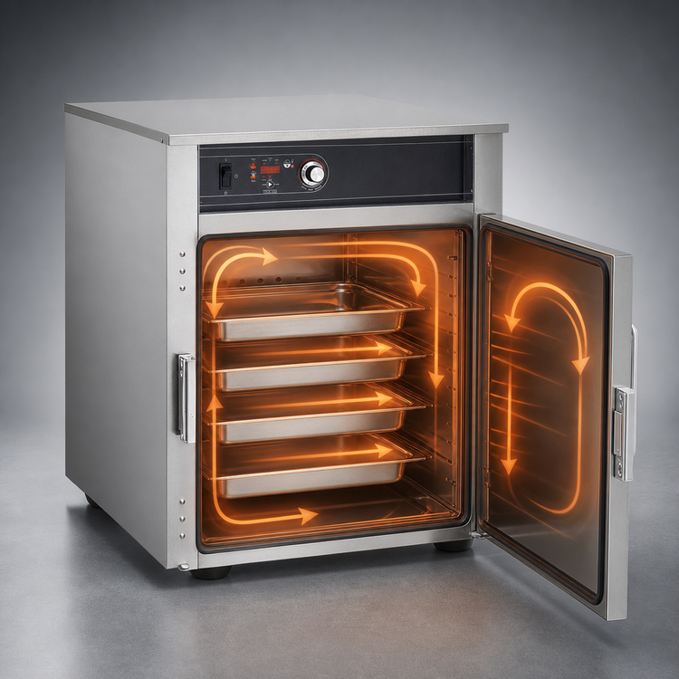 Product image #3 for G2 Series Mobile Low Temp Cook & Hold Smoker Cabinet Oven, Half-Height, Stainless Steel, 4 Full-Size Sheet Pans or 8 Hotel Pans