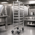 Thumbnail image #3 for Channel Mobile Stainless Steel End-Load Platter Rack, 6-Platter Capacity, 10.5-Inch Slides