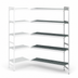 Thumbnail image #3 for Fermostock 5-Tier Polymer Shelving Unit Expansion Kit, 38 in. W x 22 in. D x 83 in. H