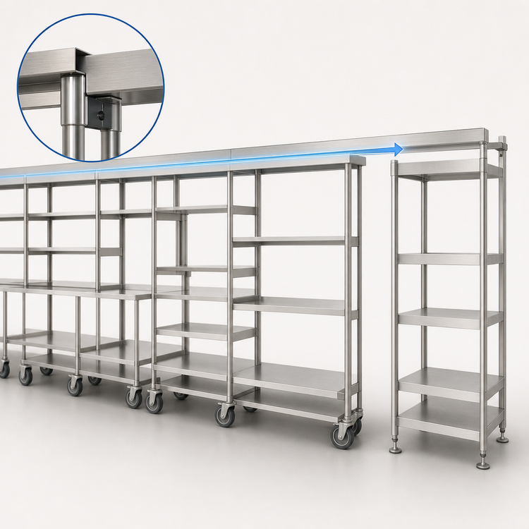 Product image #3 for Metro TOP-TRACK 24-Inch Wide Stationary End Unit Kit for Super Erecta and Super Adjustable Track Shelving