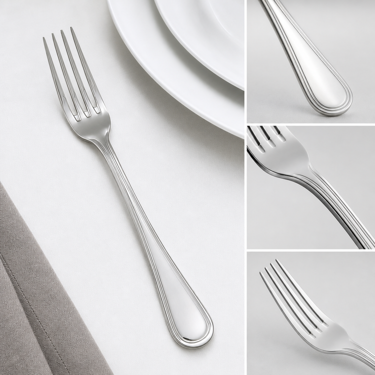 Product image #4 for Continental 8-Inch European Table Fork, 18/0 Stainless Steel, Extra Heavyweight, Mirror Finish