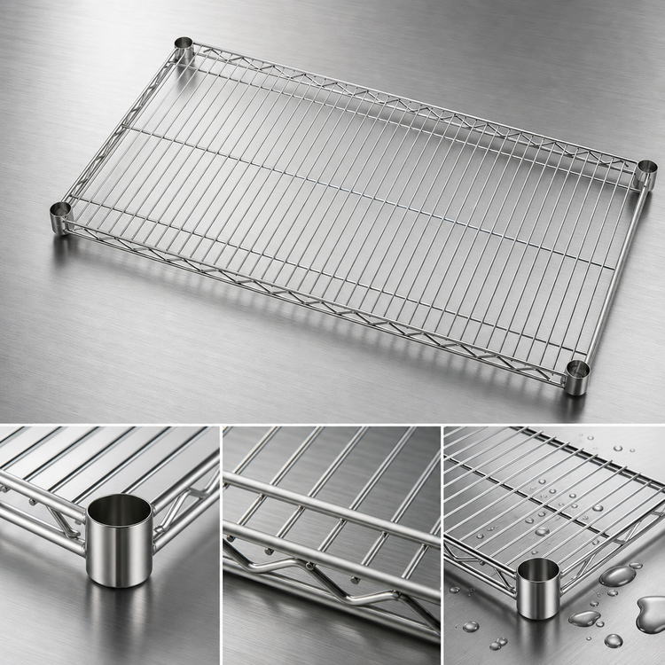 Product image #3 for Quantum 30"W x 18"D 304 Stainless Steel Wire Shelf